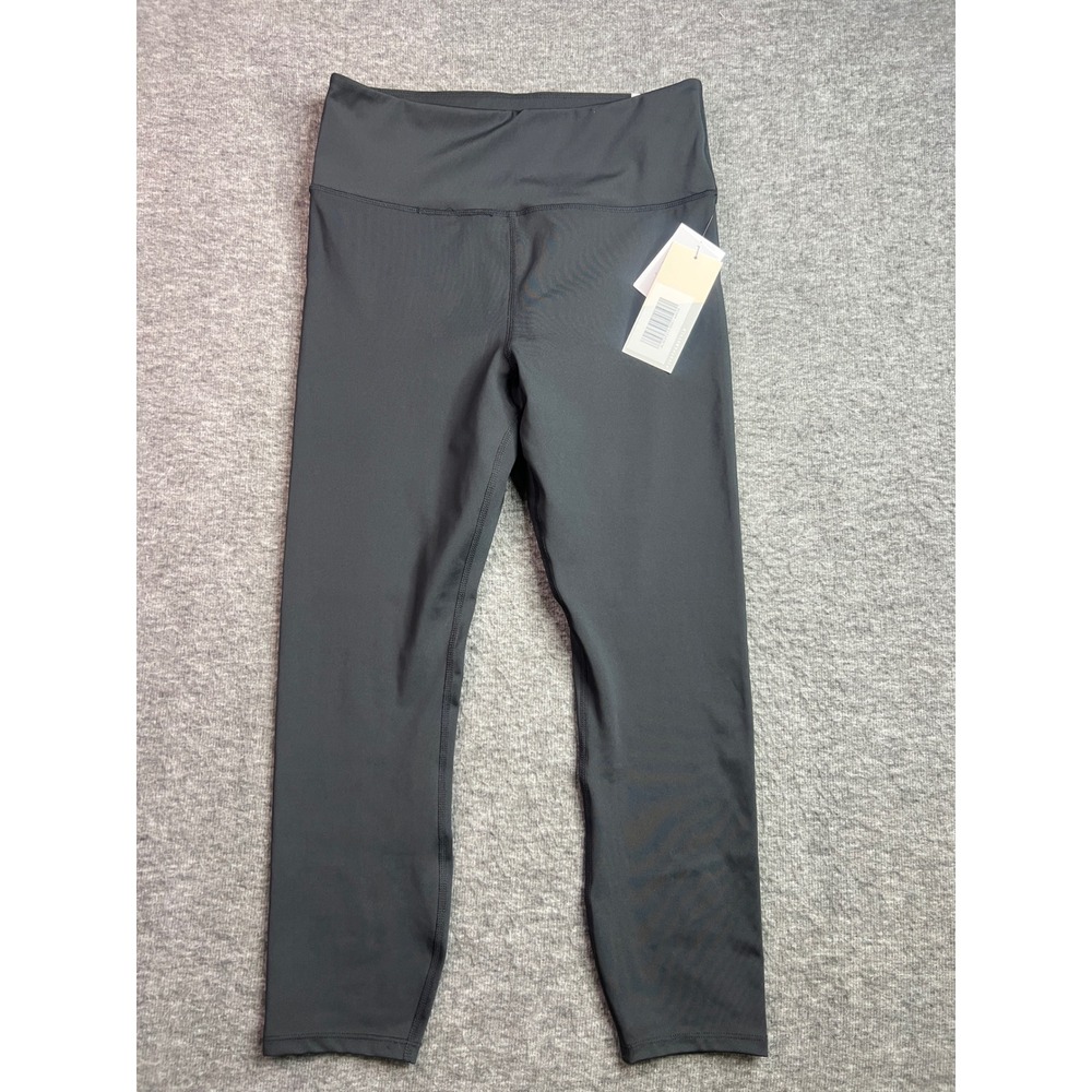 JustFab Active Womens Black High Waisted 7/8 Leggings Size Medium AL2039275-0001